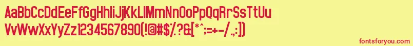 Noasarck Font – Red Fonts on Yellow Background