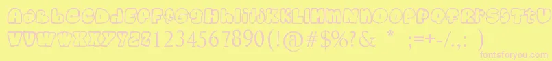 Child Font – Pink Fonts on Yellow Background