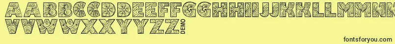 FonixDemo Font – Black Fonts on Yellow Background