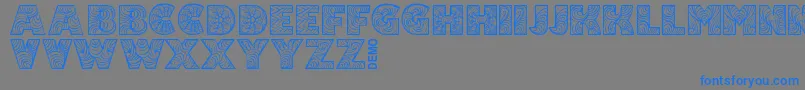 FonixDemo Font – Blue Fonts on Gray Background