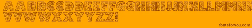 FonixDemo Font – Brown Fonts on Orange Background