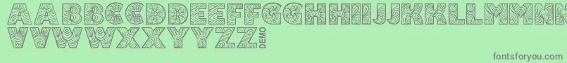 FonixDemo Font – Gray Fonts on Green Background