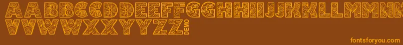 FonixDemo Font – Orange Fonts on Brown Background