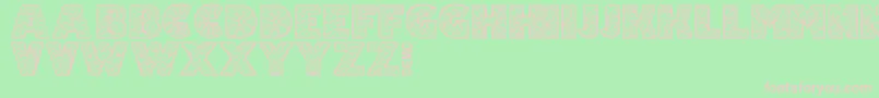 FonixDemo-fontti – vaaleanpunaiset fontit vihreällä taustalla