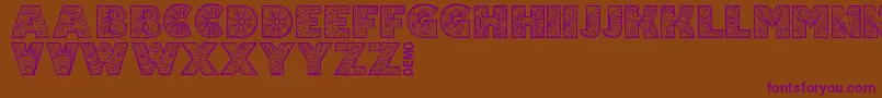 FonixDemo Font – Purple Fonts on Brown Background