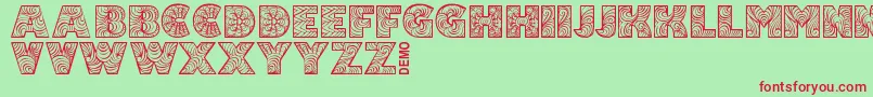 FonixDemo Font – Red Fonts on Green Background