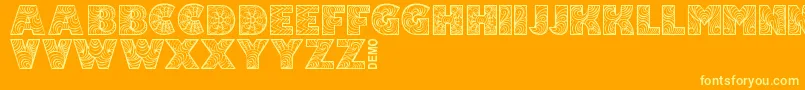 FonixDemo Font – Yellow Fonts on Orange Background