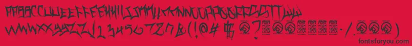 VancejacksonRegular Font – Black Fonts on Red Background