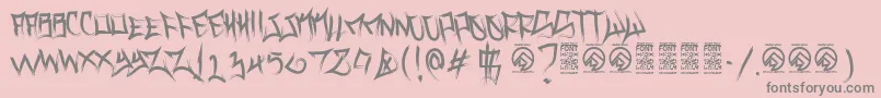Police VancejacksonRegular – polices grises sur fond rose