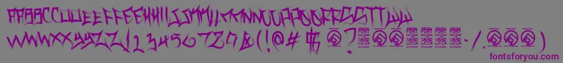 VancejacksonRegular Font – Purple Fonts on Gray Background