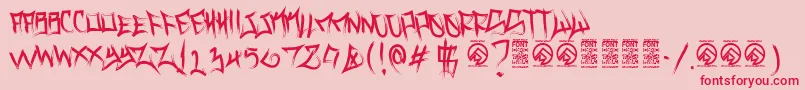 VancejacksonRegular Font – Red Fonts on Pink Background