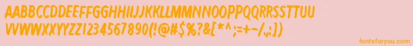 Karmakooma Font – Orange Fonts on Pink Background