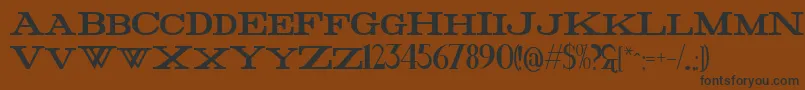 FatHigh Font – Black Fonts on Brown Background