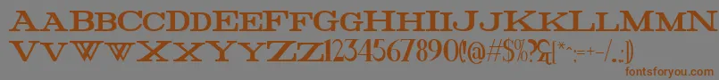 FatHigh Font – Brown Fonts on Gray Background