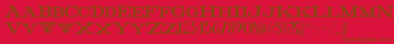 FatHigh Font – Brown Fonts on Red Background