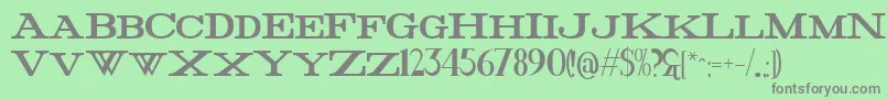 FatHigh Font – Gray Fonts on Green Background