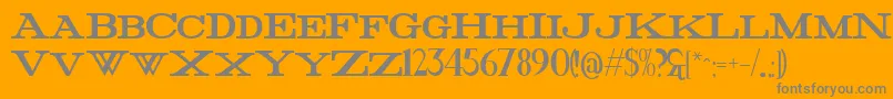 FatHigh-Schriftart – Graue Schriften auf orangefarbenem Hintergrund