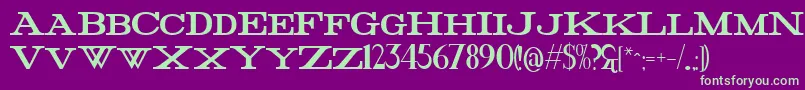 FatHigh Font – Green Fonts on Purple Background