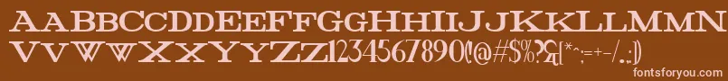 FatHigh Font – Pink Fonts on Brown Background
