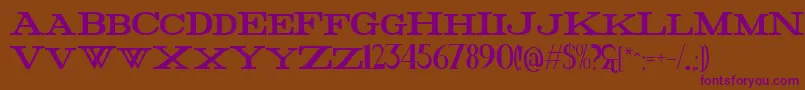 FatHigh Font – Purple Fonts on Brown Background