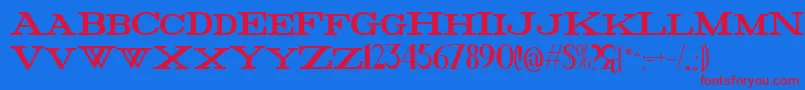 FatHigh Font – Red Fonts on Blue Background