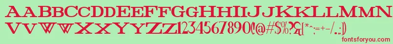 FatHigh Font – Red Fonts on Green Background