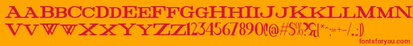 FatHigh Font – Red Fonts on Orange Background