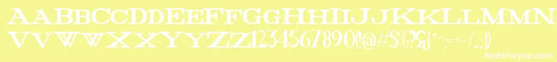 FatHigh Font – White Fonts on Yellow Background