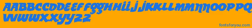 Vtkslemondrop Font – Blue Fonts on Orange Background