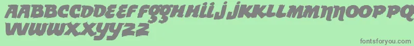 フォントVtkslemondrop – 緑の背景に灰色の文字