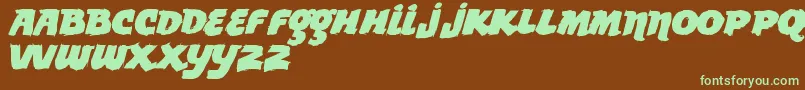 Шрифт Vtkslemondrop – зелёные шрифты на коричневом фоне