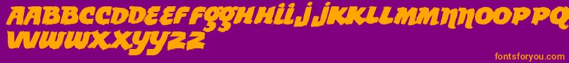 Vtkslemondrop Font – Orange Fonts on Purple Background