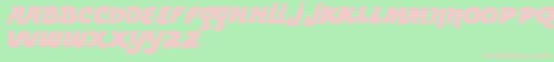 Vtkslemondrop Font – Pink Fonts on Green Background