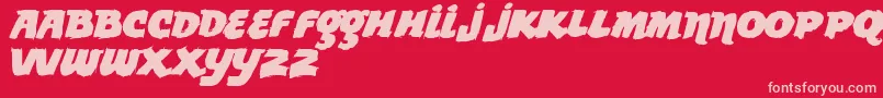 Vtkslemondrop Font – Pink Fonts on Red Background