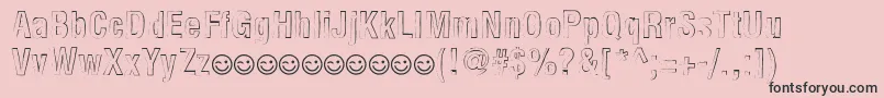 NewsideFpOutlineAlternate Font – Black Fonts on Pink Background