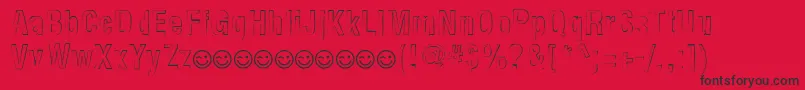NewsideFpOutlineAlternate Font – Black Fonts on Red Background