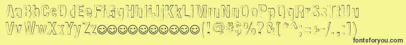NewsideFpOutlineAlternate Font – Black Fonts on Yellow Background