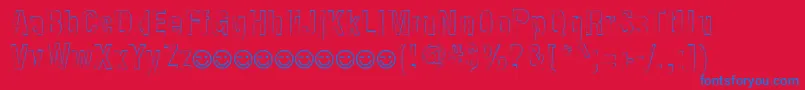 NewsideFpOutlineAlternate Font – Blue Fonts on Red Background