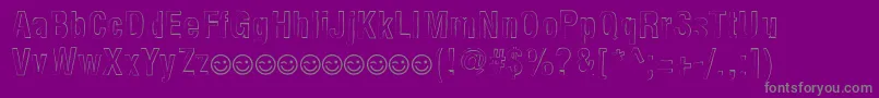 NewsideFpOutlineAlternate Font – Gray Fonts on Purple Background