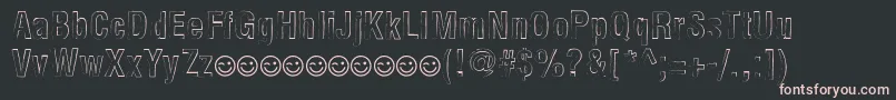 NewsideFpOutlineAlternate-Schriftart – Rosa Schriften auf schwarzem Hintergrund