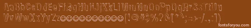 NewsideFpOutlineAlternate Font – Pink Fonts on Brown Background