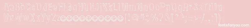 NewsideFpOutlineAlternate Font – White Fonts on Pink Background