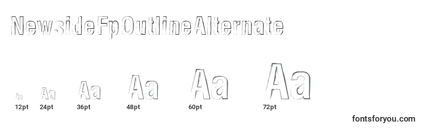NewsideFpOutlineAlternate Font Sizes