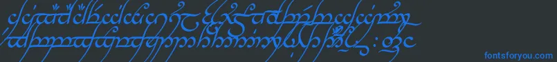Tngani Font – Blue Fonts on Black Background