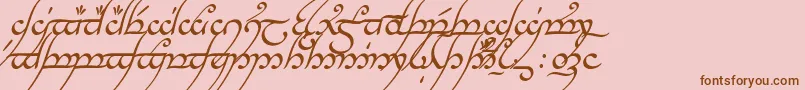 Tngani Font – Brown Fonts on Pink Background