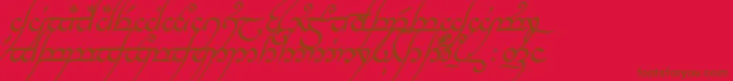 Tngani Font – Brown Fonts on Red Background