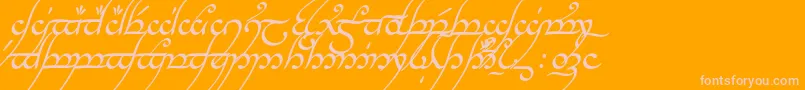 Tngani Font – Pink Fonts on Orange Background