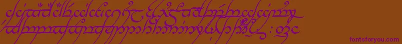 Tngani Font – Purple Fonts on Brown Background