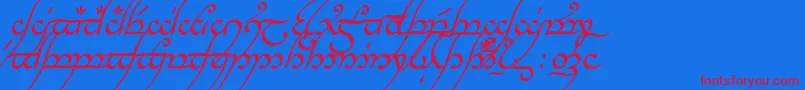 Tngani Font – Red Fonts on Blue Background