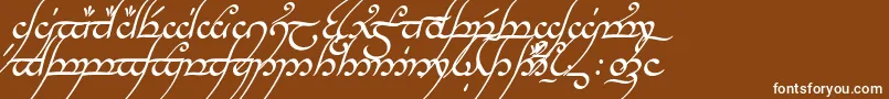 Tngani Font – White Fonts on Brown Background